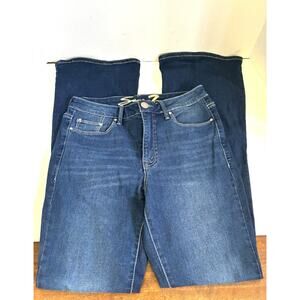 Seven7 High Rise Slim Flare Jeans – Dark Wash, Size 4